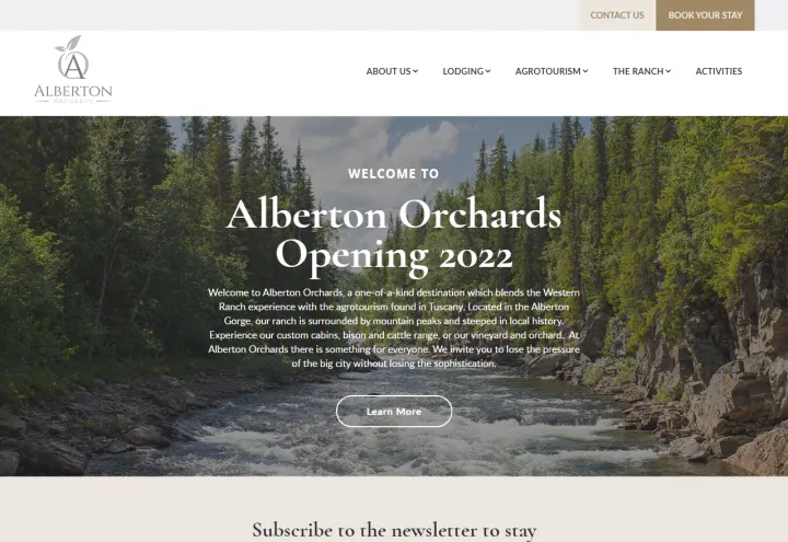 Alberton Orchards website