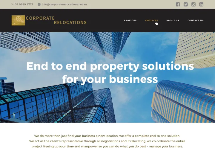 Corporate Relocation website