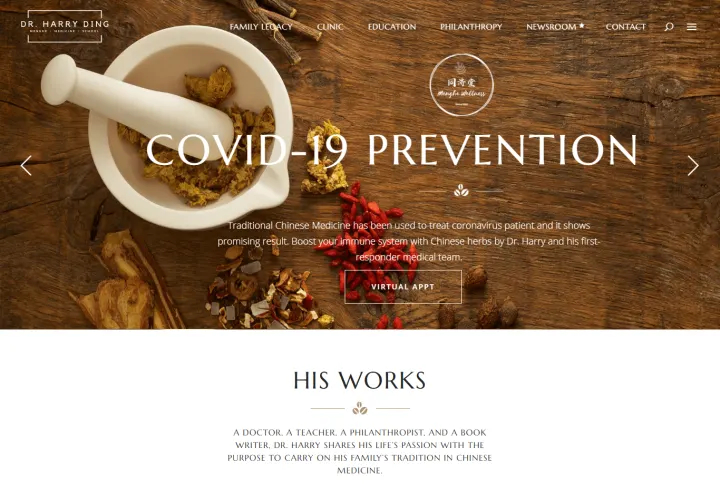 Dr Harry Ding clinic website
