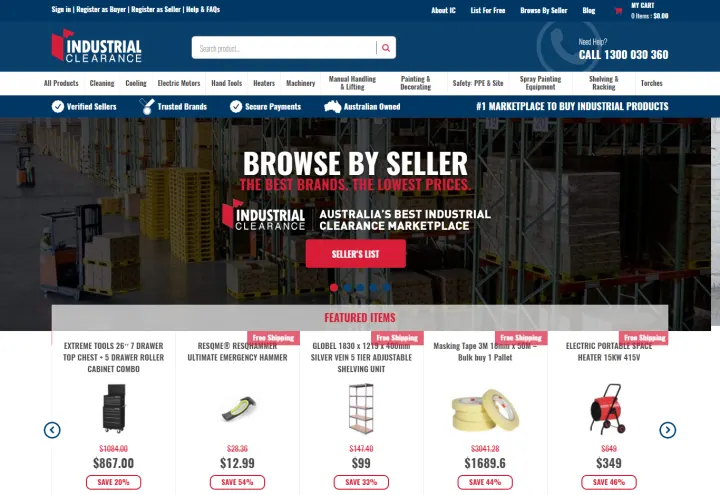 Industrial Clearance website