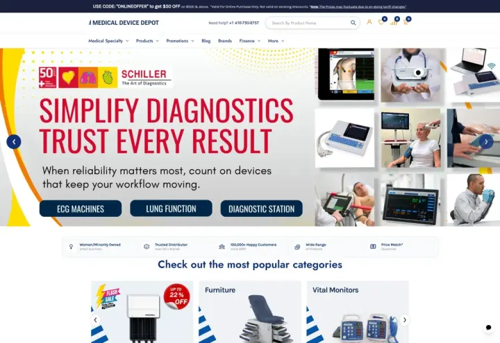 Medical Device Depot BigCommerce storefront
