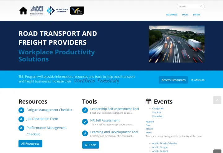 Road and Transport website